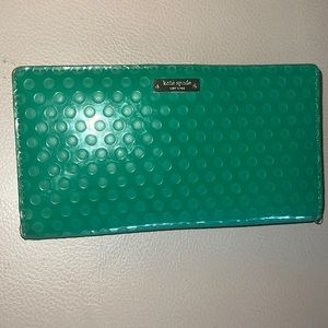 Kate Spade Women's Green Patent Leather Wallet
